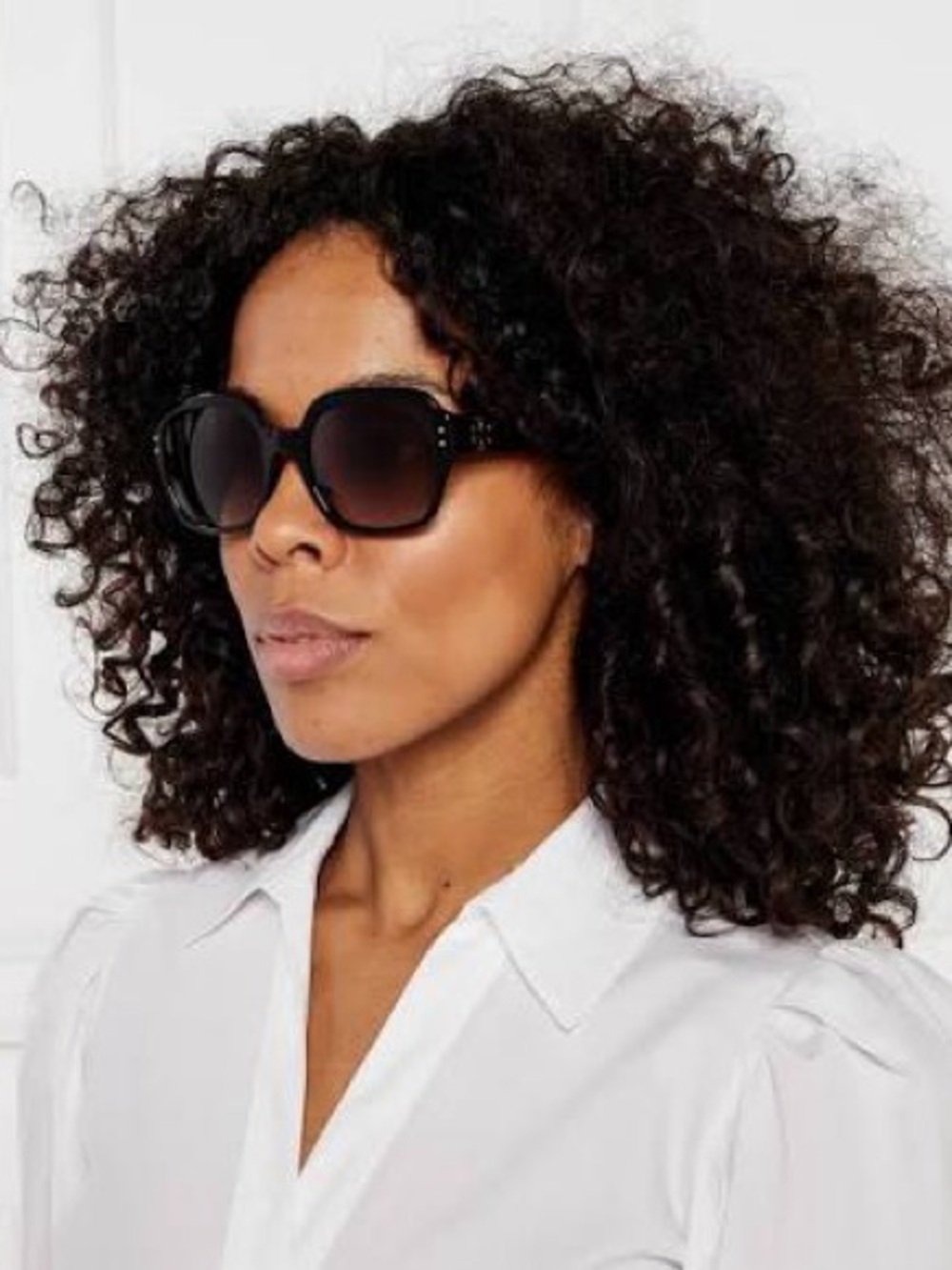 Tory Burch Black Gradient Lens Oversized Women's Sunglasses